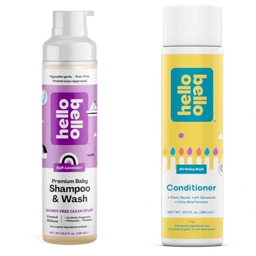 Hello Bello Body Wash/Shampoo Lavender Scent - Conditioner Birthday Cake
